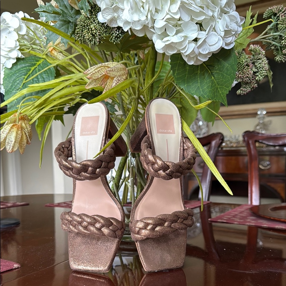 Dolce Vita Brown Heeled Sandals - Picture 16 of 16